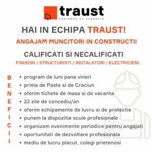 Beneficii angajare Traust muncitori in constructii calificati si necalificati